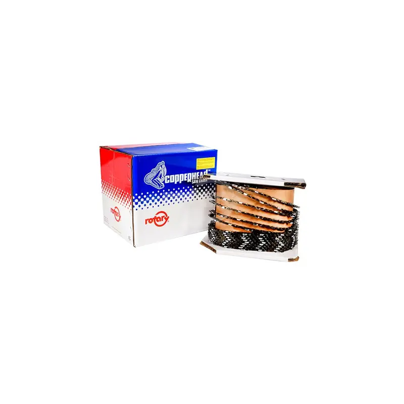 3/8" Low-Profile Semi-Chisel Chain – .043" Gauge, 100-Foot Roll, No Bumper Links (7212001) 1