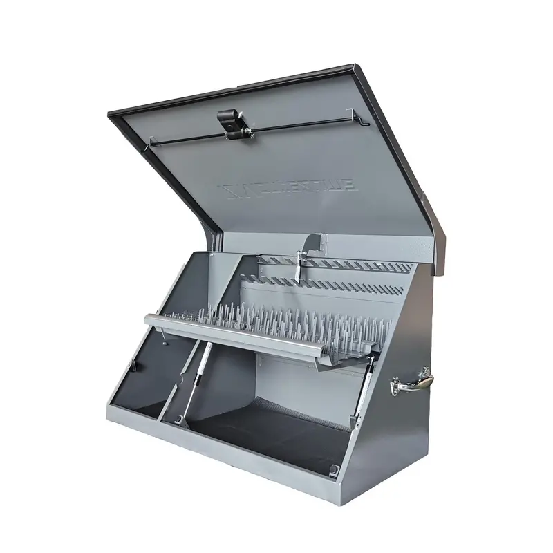 36" × 17" Gray Industrial Triangle Toolbox 1