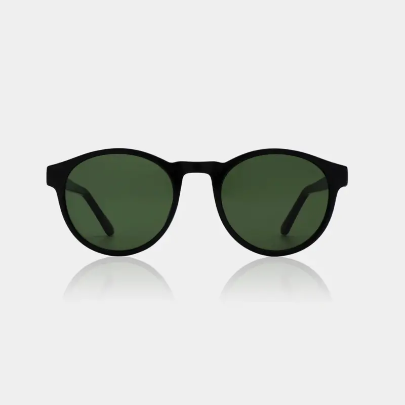 A. Kjaerbede Marvin Matte Black Retro-Style Sunglasses 1