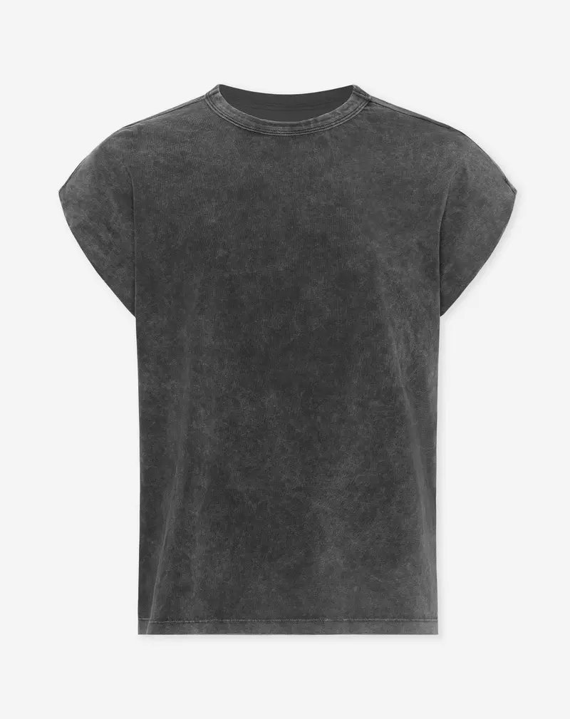 Acid Gray Padded T-Shirt 1