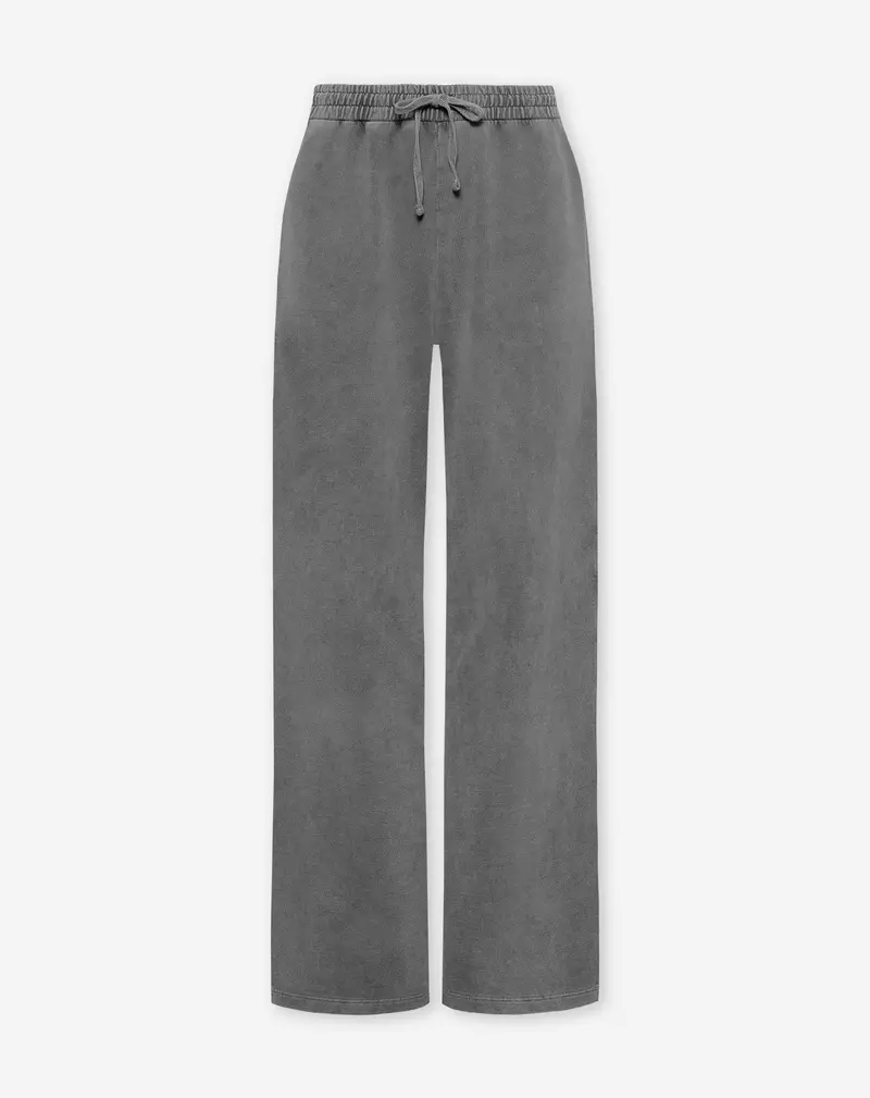 Acid Gray Wide-Leg Sweatpants For Petite Frames 1