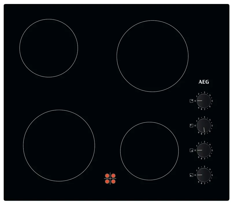 Aeg Hk614000Cb 59Cm Black Ceramic Hob With Touch Controls 1