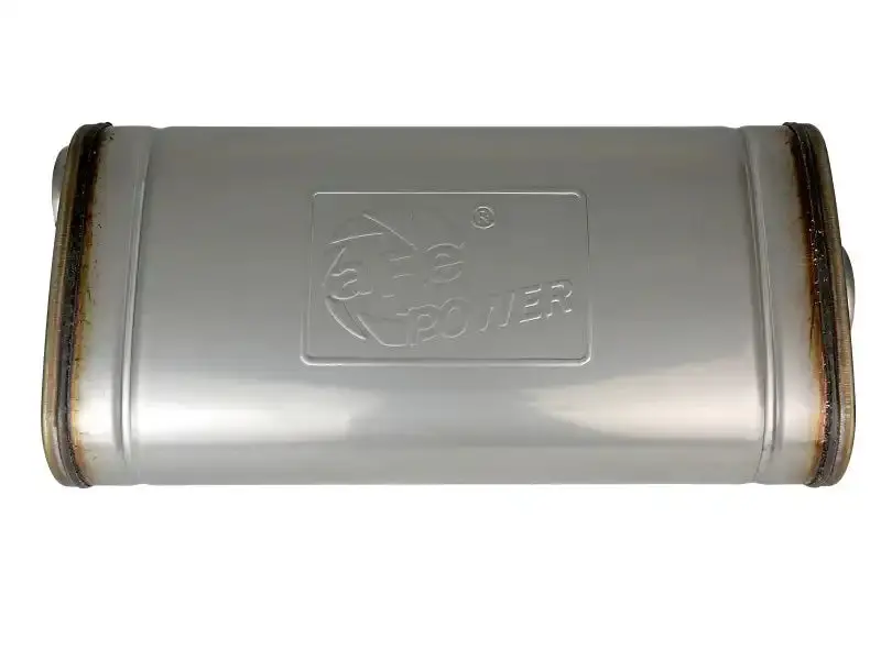 Afe Mach Force Xp Stainless Steel Muffler – 2.5" Dual-Exit, 304 Grade (18"L × 9"W × 4"H) 1