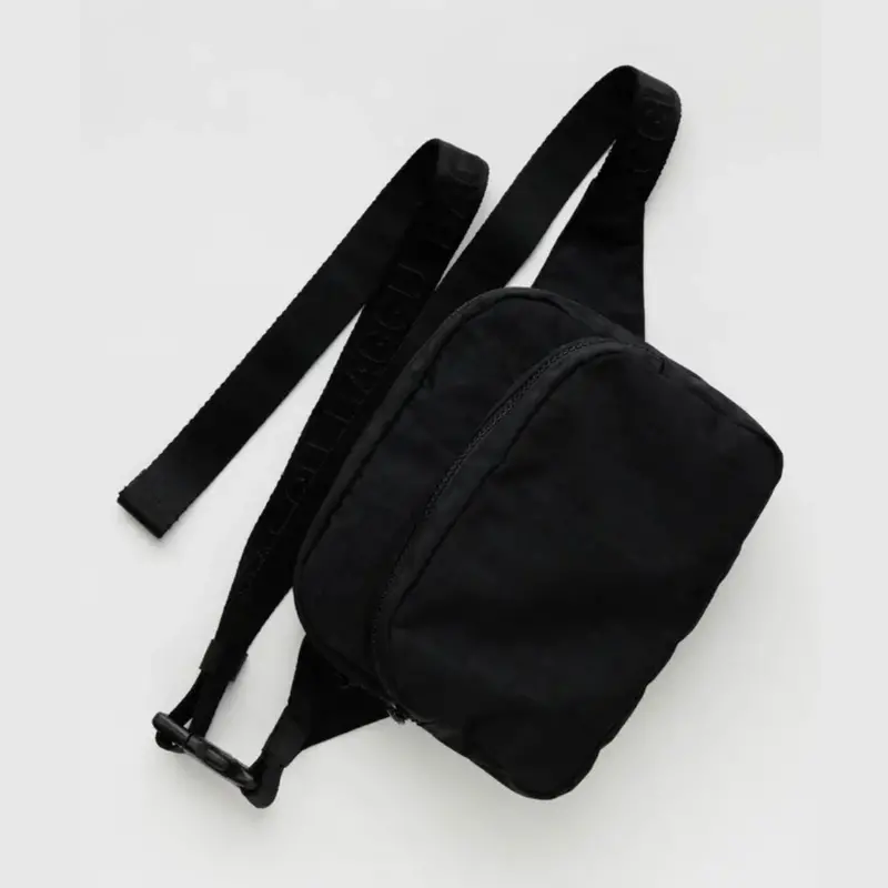 Baggu Classic Black Fanny Pack – Adjustable Belt Bag In Recycled Nylon 1