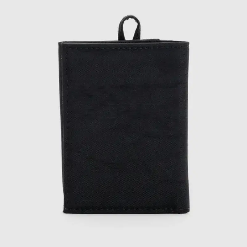 Baggu Snap Wallet – Sleek Black Recycled Nylon Foldable Accessory 1