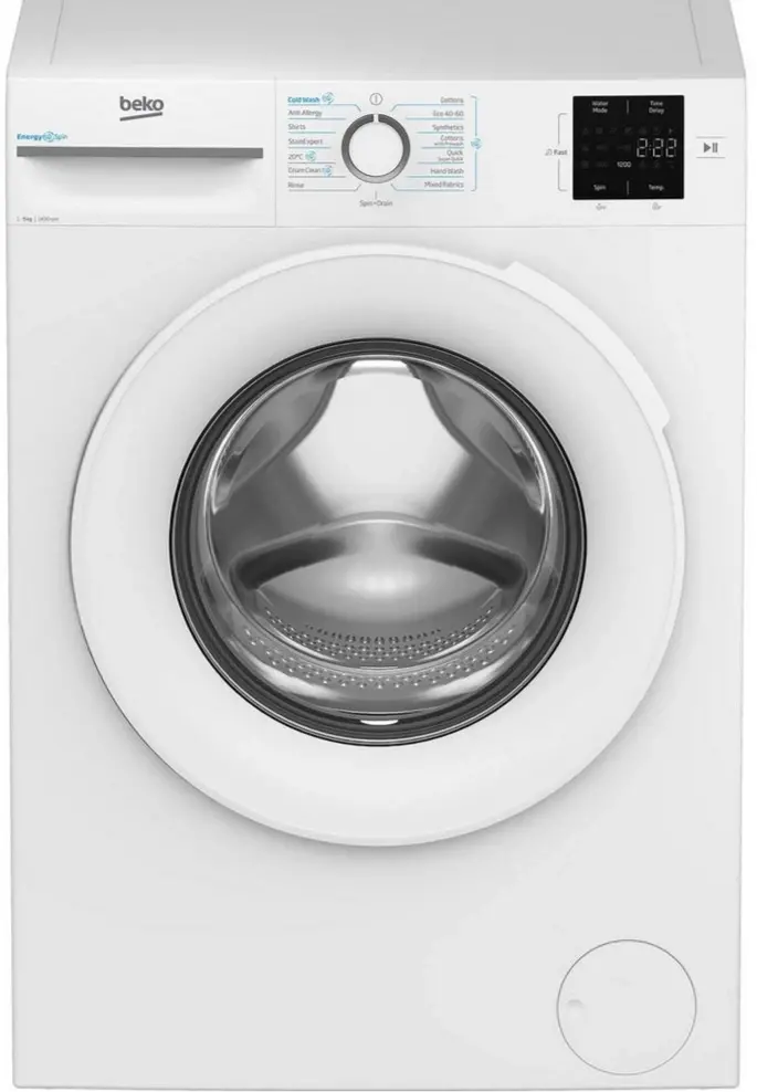 Beko Bm3Wt3941W 9Kg Washing Machine – 1400 Rpm Spin Speed, White, A Rated 1