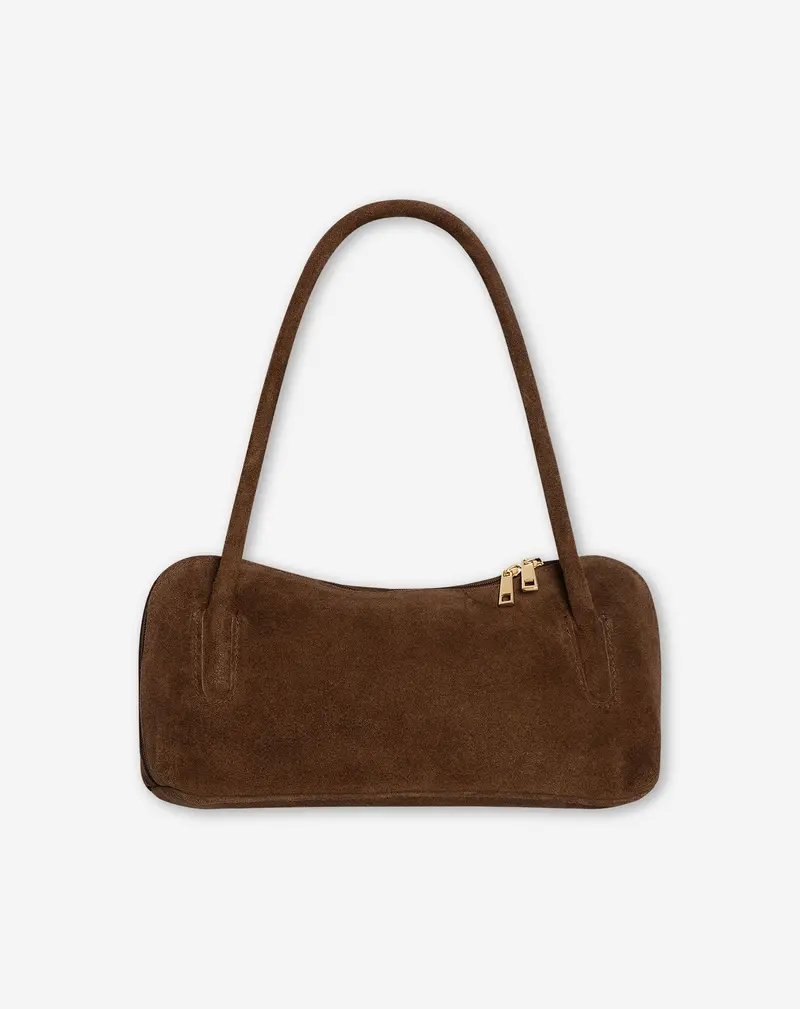 Blair Suede Crossbody Bag In Brown 1
