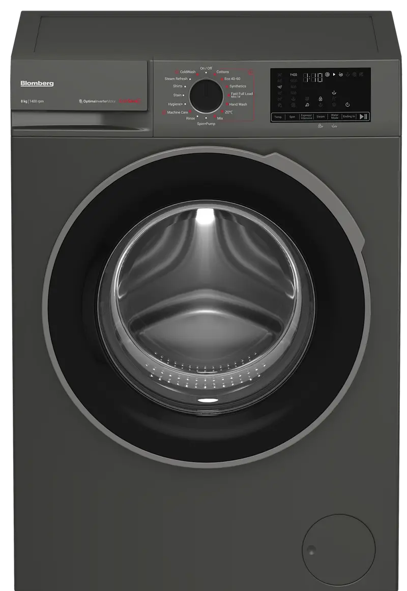 Blomberg Lwa18461G 8Kg Front-Load Washer – 1400Rpm Spin, Graphite Finish, Energy Class A 1