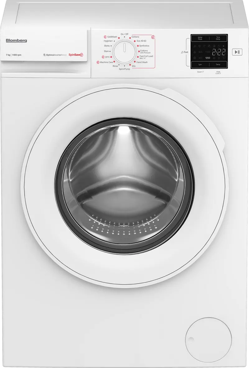 Blomberg Lwa27461W 7Kg Washing Machine – High-Efficiency 1400 Rpm Spin, White, Energy A Rated 1