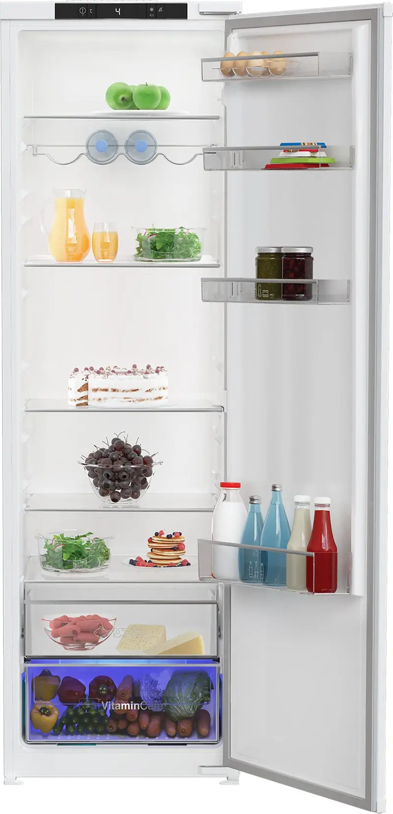 Blomberg Sst4455Vi Vitamincare+ 54Cm Integrated Tall Larder Fridge – White, E Rated 1