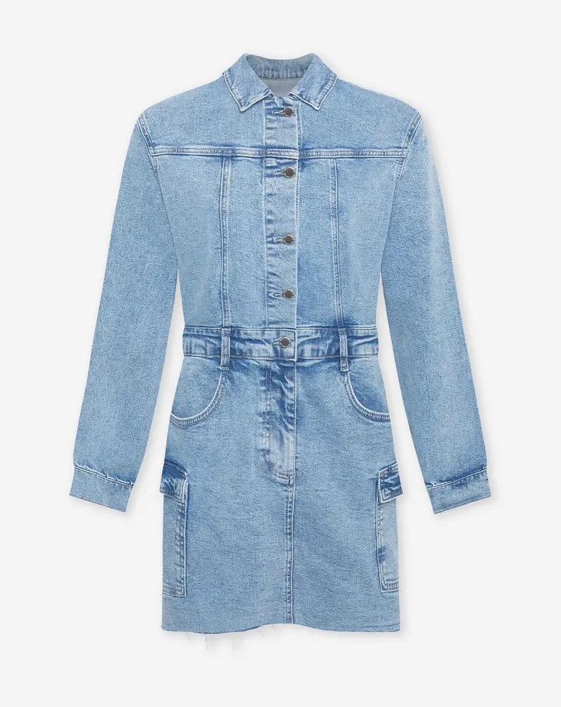 Blue Denim Midi Dress By Lulu 1