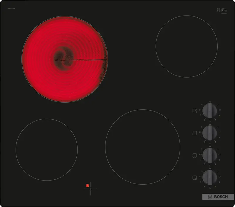 Bosch Series 2 Pke611Ca3E 59Cm Ceramic Hob – Black, Resilient Glass Top 1