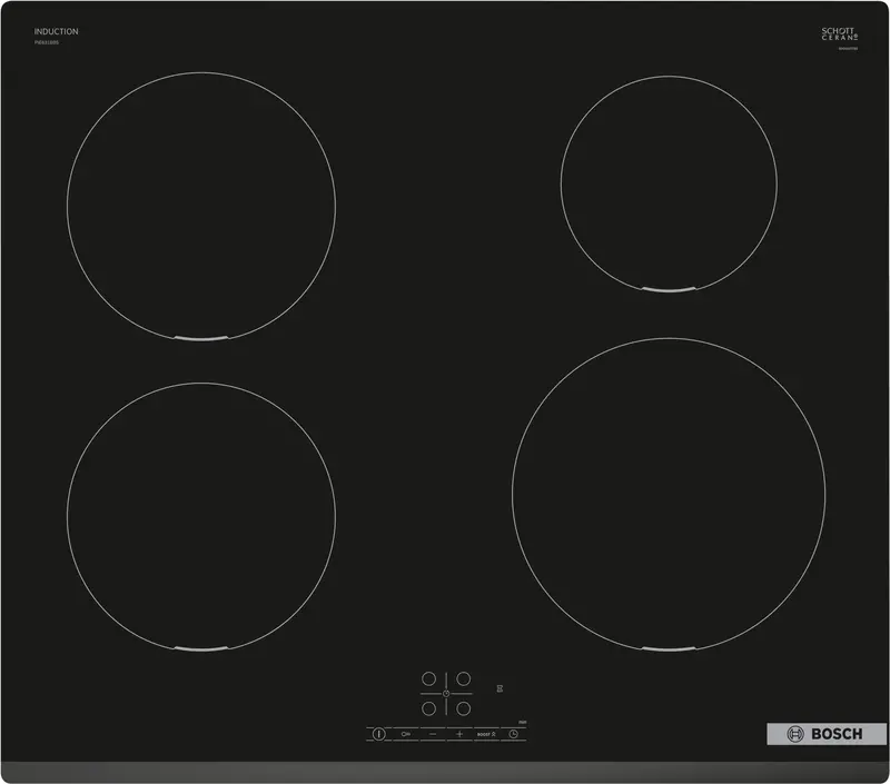 Bosch Series 4 Pie631Bb5E 59Cm Induction Hob – Black, Precision Control 1