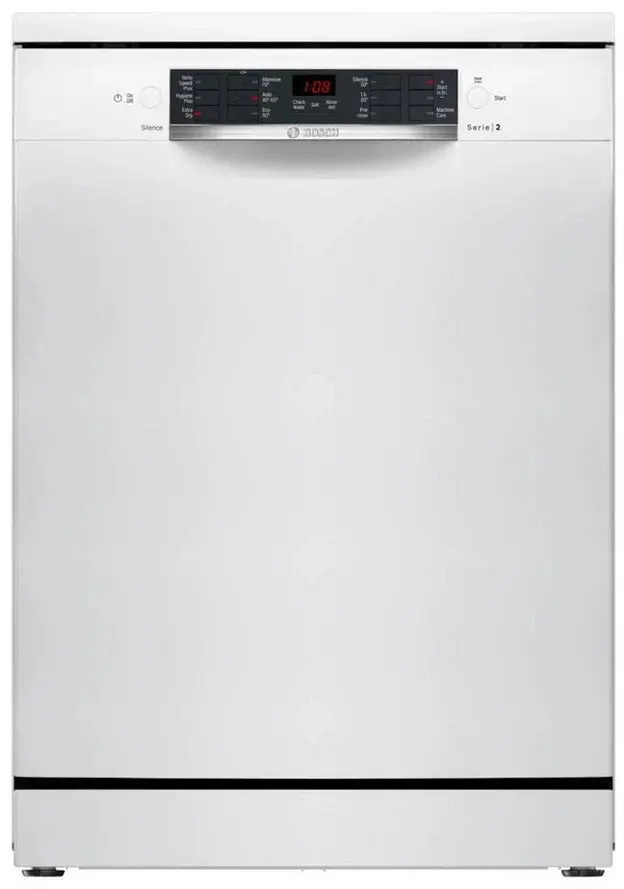Bosch Sms26Aw08G Series 2 Standard Dishwasher – White, E-Efficiency Rated 1