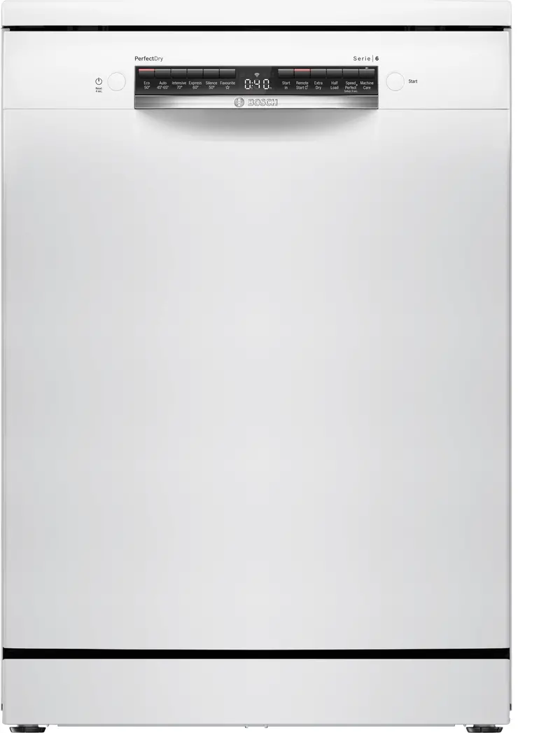 Bosch Sms6Zcw10G Series 6 Standard Dishwasher – White, Advanced Cleaning Tech, Energy Class B 1