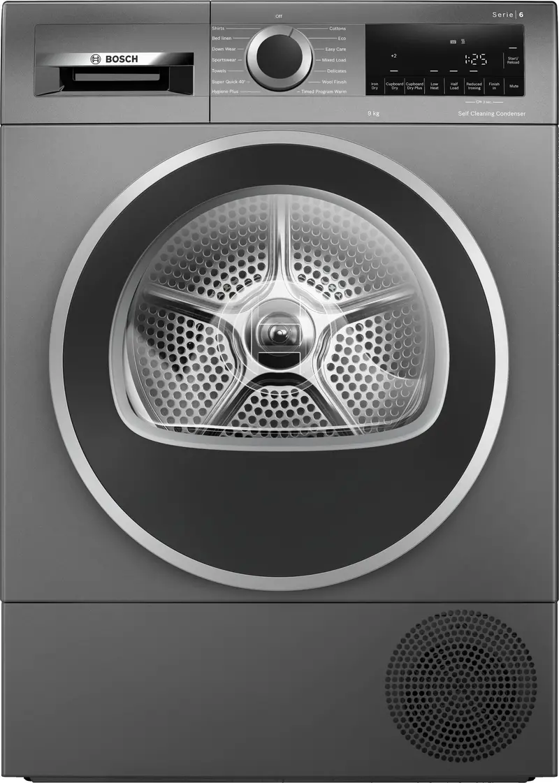 Bosch Wqg245R2Gb Series 6 Heat Pump Tumble Dryer – 9Kg, Graphite – Energy Class A+++ 1
