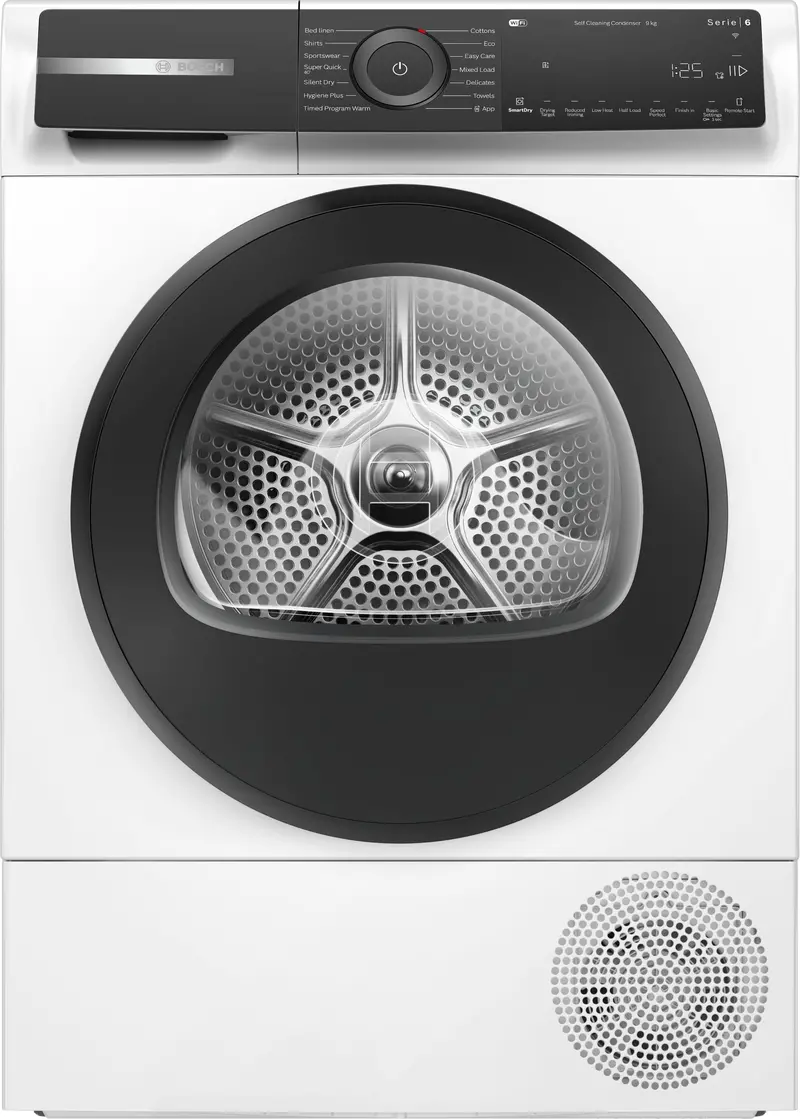 Bosch Wqh246D9Gb Series 6 Heat Pump Tumble Dryer – 9Kg, White – Energy Class A+++ 1