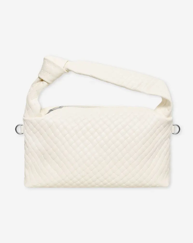 Braided Shoulder Bag In Mustard Yellow – Woven Texture 1