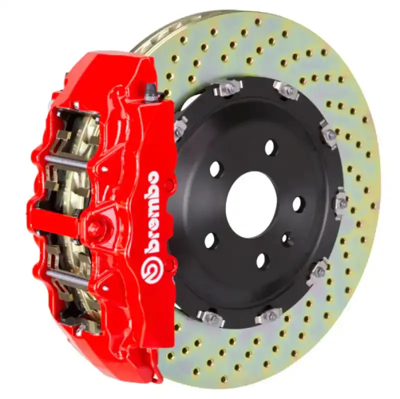 Brembo Gt Big Brake Kit For 2007–2015 Audi Q7 (4L) – Front, 380X34Mm Drilled Rotors, Red Calipers 1