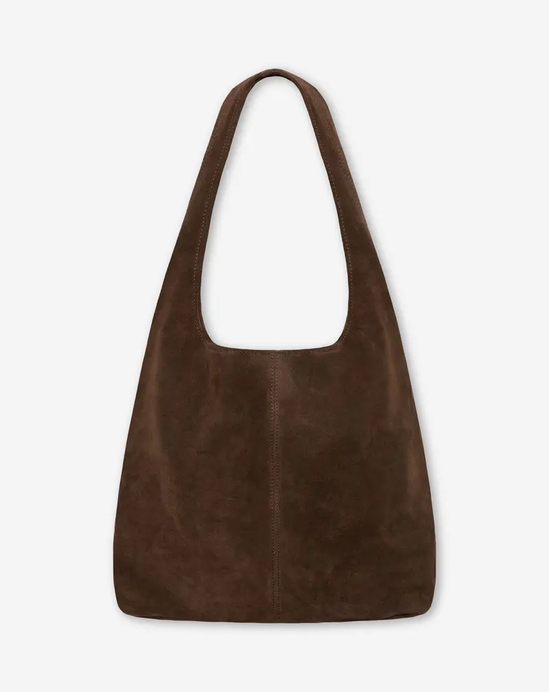 Brown Kayla Suede Shopper Bag 1