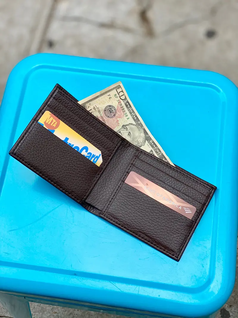 Brown Pebbled Leather Decker Wallet By Novacas 1