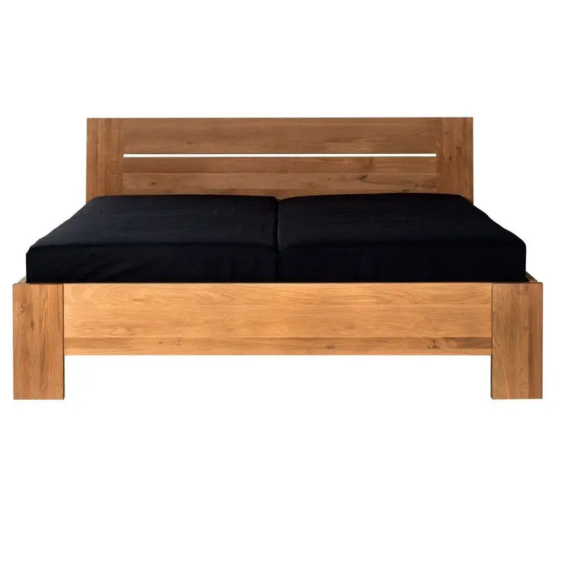 Burnt Oak Teak Wood Bed Base 1