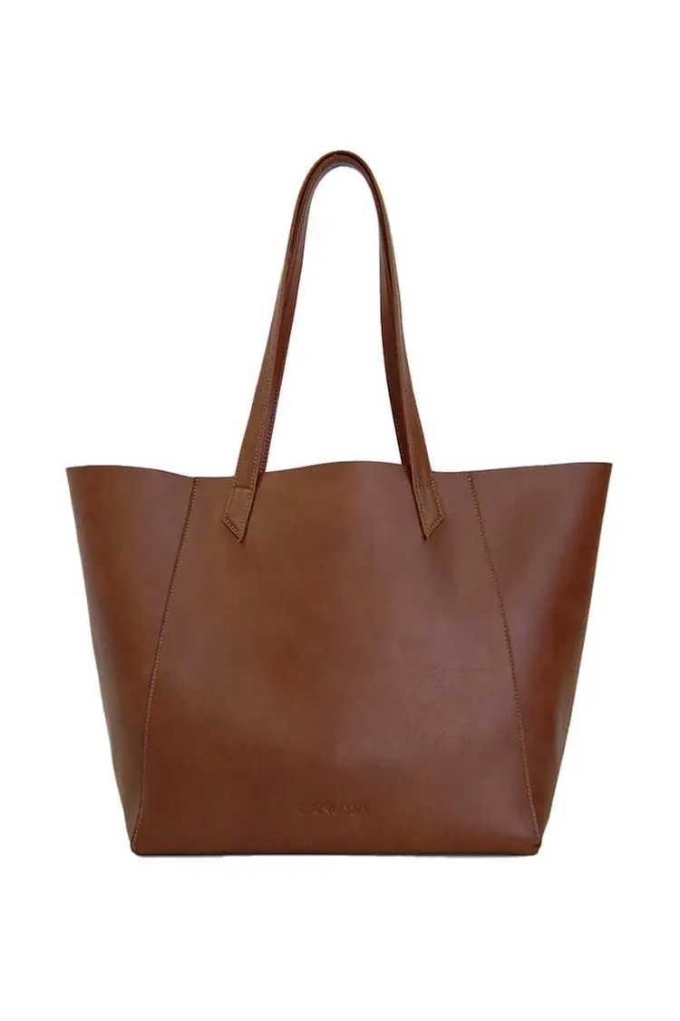 Canussa Totissimo Hazelnut Leather Tote 1