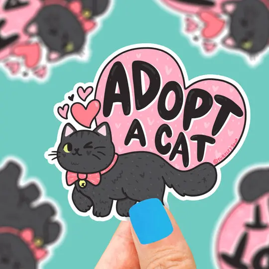 Cat Adoption Awareness Sticker By Turtle'S Soup 1