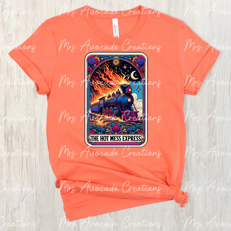 Chaotic Lifestyle Humor Tee – 'Hot Mess Express' 1