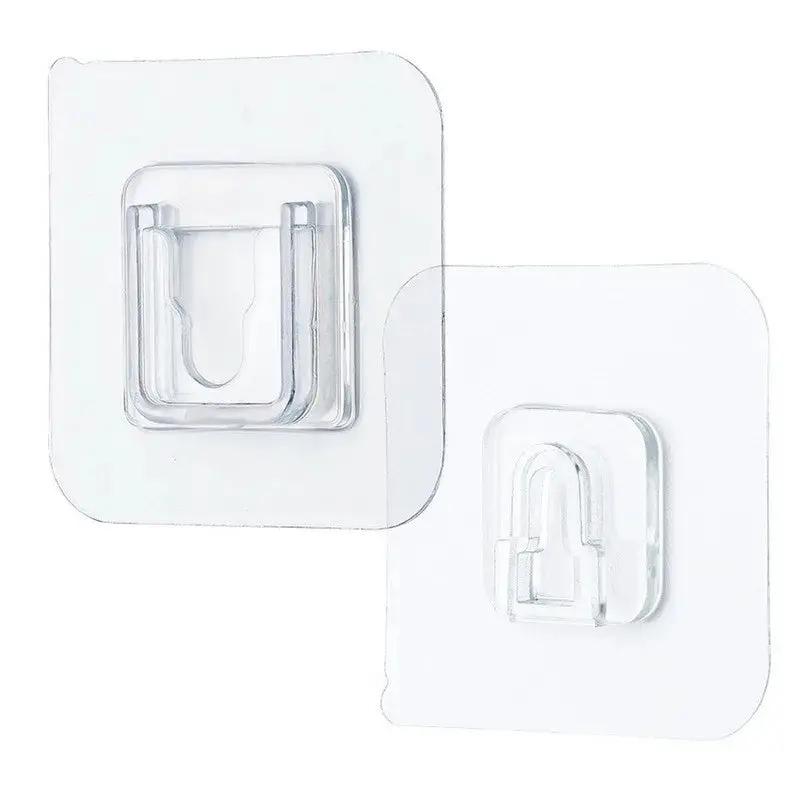 Clear Heavy-Duty Adhesive Hooks – Waterproof, Residue-Free Double-Sided Mounts For Wet Areas 1