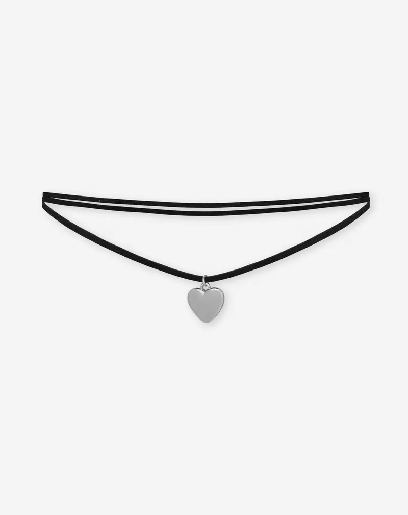 Delicate Small Heart Cord Choker 1