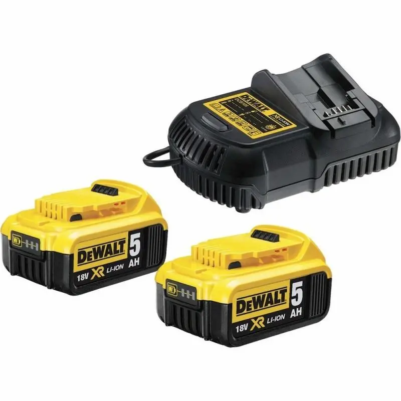 Dewalt 5.0Ah Dual-Battery Kit For Cordless Tools (Dcb115P2-Qw) 1