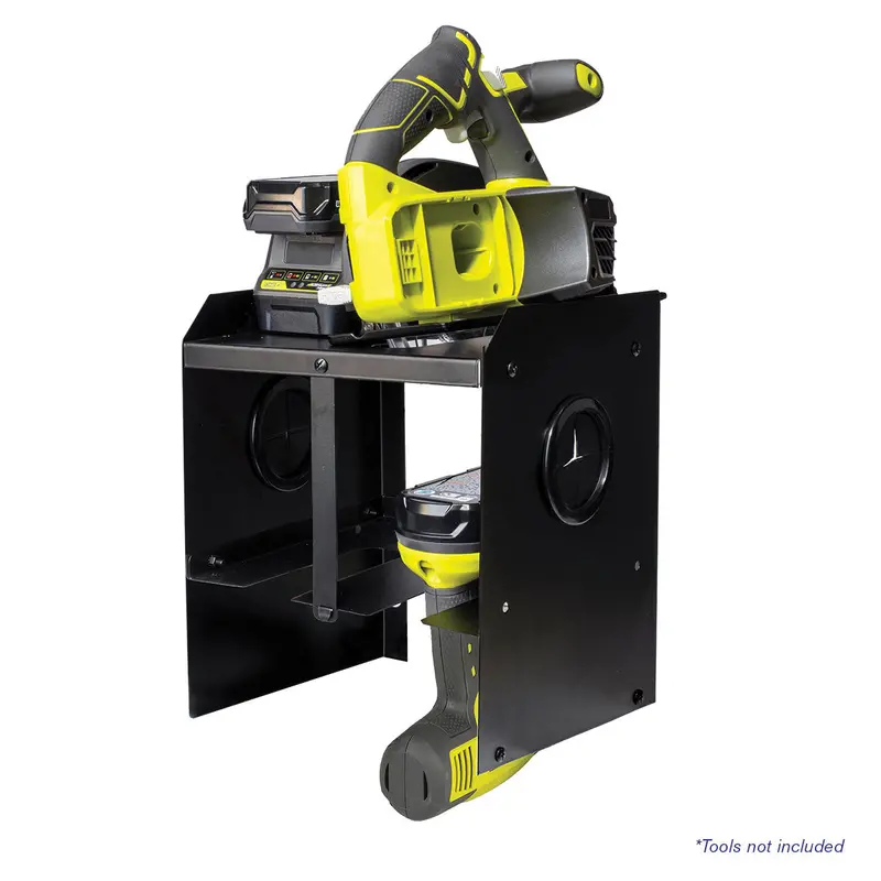 Dual-Bay Wall-Mounted Power Tool Storage Rack 1