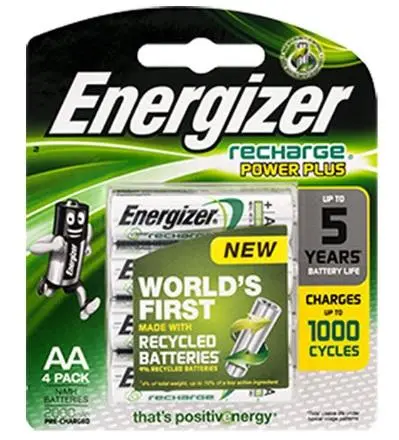 Energizer Recharge Powerplus Aa Batteries – 4-Pack, 2000 Mah 1