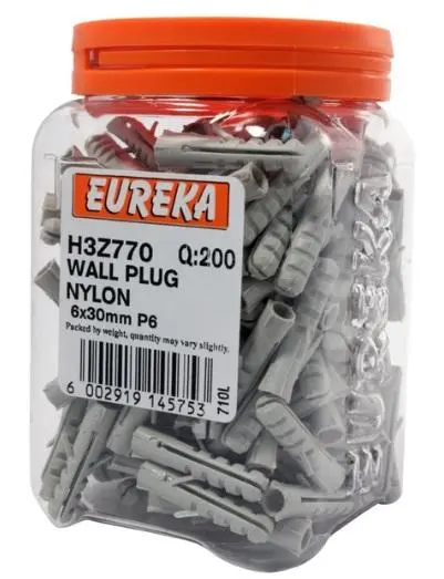 Eureka Nylon Wall Plugs For General Fixing 1