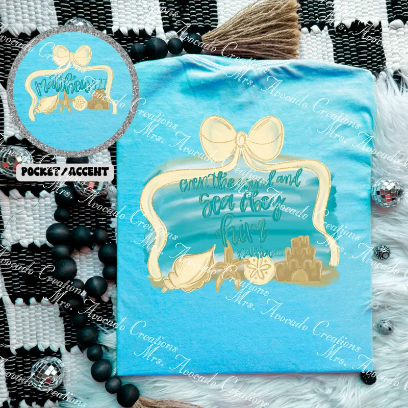 'Even The Wind And Sea Obey Him' Scripture Design (Front And Back) 1