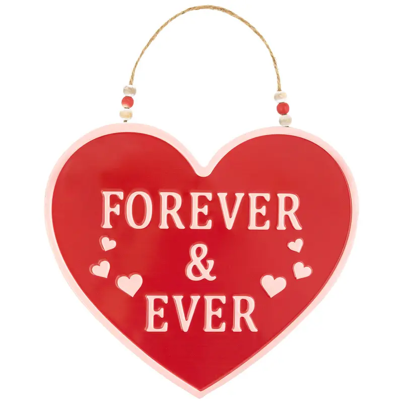 'Forever And Ever' Wall Art – 13.75" Romantic Valentine’S Day Metal Sign 1