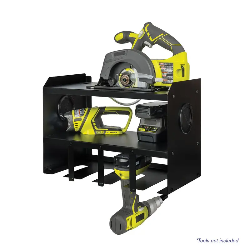 Four-Bay Vertical Power Tool Organizer System 1
