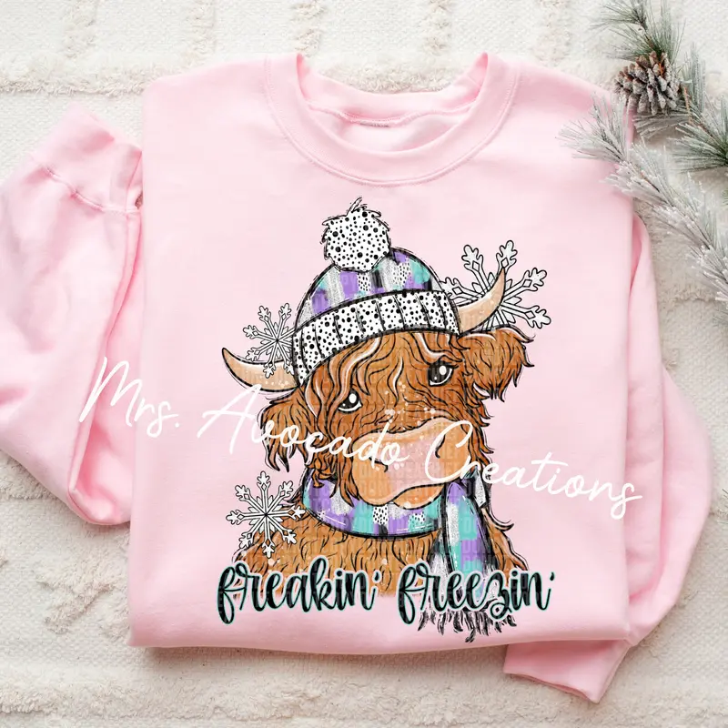 'Freakin’ Freezin’' Purple Cow Cold-Weather Tee 1