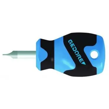 Gedore Stubby Slotted Screwdriver – Compact Design For Confined Spaces 1