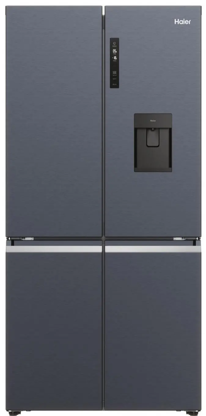 Haier Hcr5919Ehmb American-Style Fridge Freezer – Brushed Black Design, Energy E Rated 1
