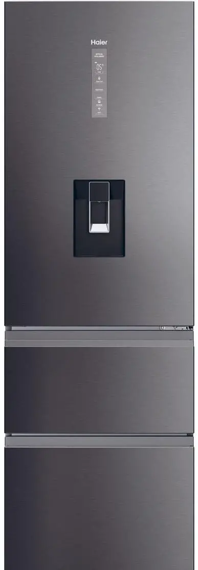 Haier Htw5618Ewmp 60Cm Frost-Free Fridge Freezer – Dark Inox Finish, Energy E Rated 1