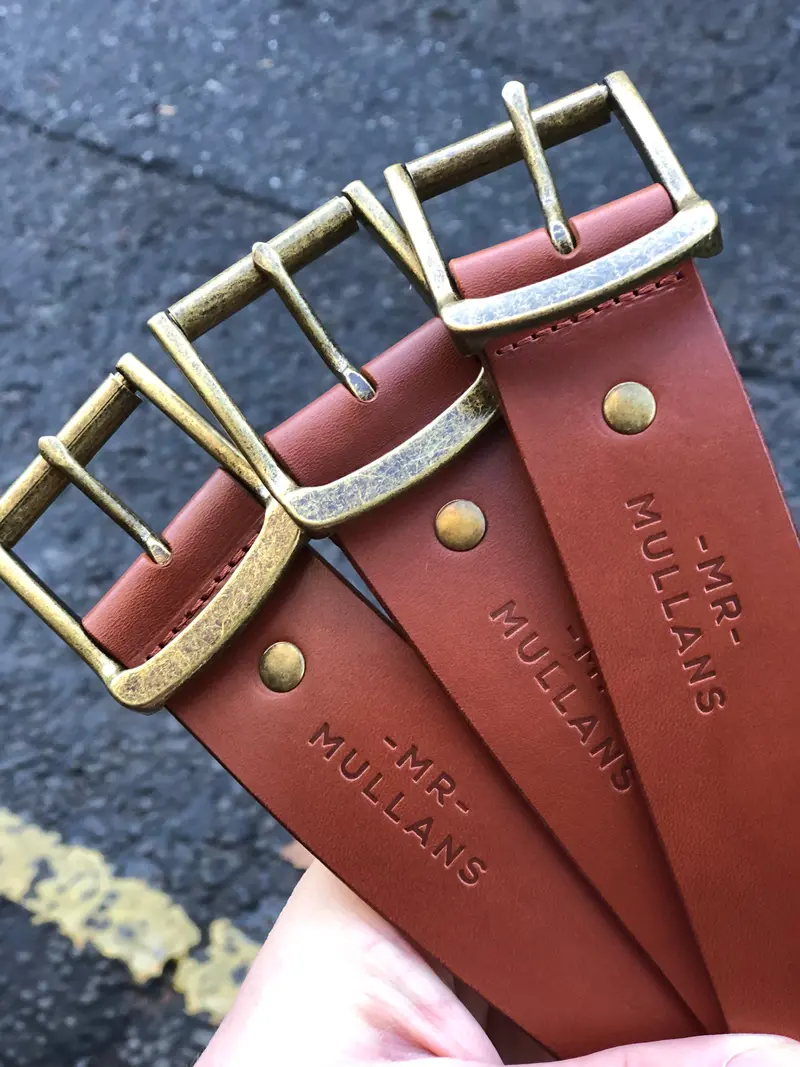 Handmade Brown Full-Grain Leather Belt 1