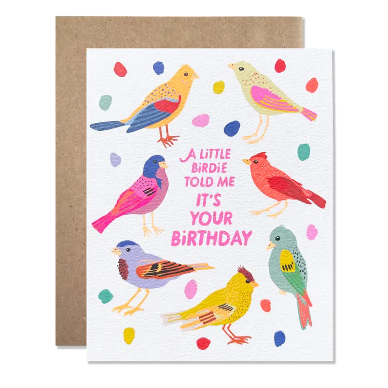 Hartland Cards 'Birthday Birdies' Illustrated Avian-Themed Card 1