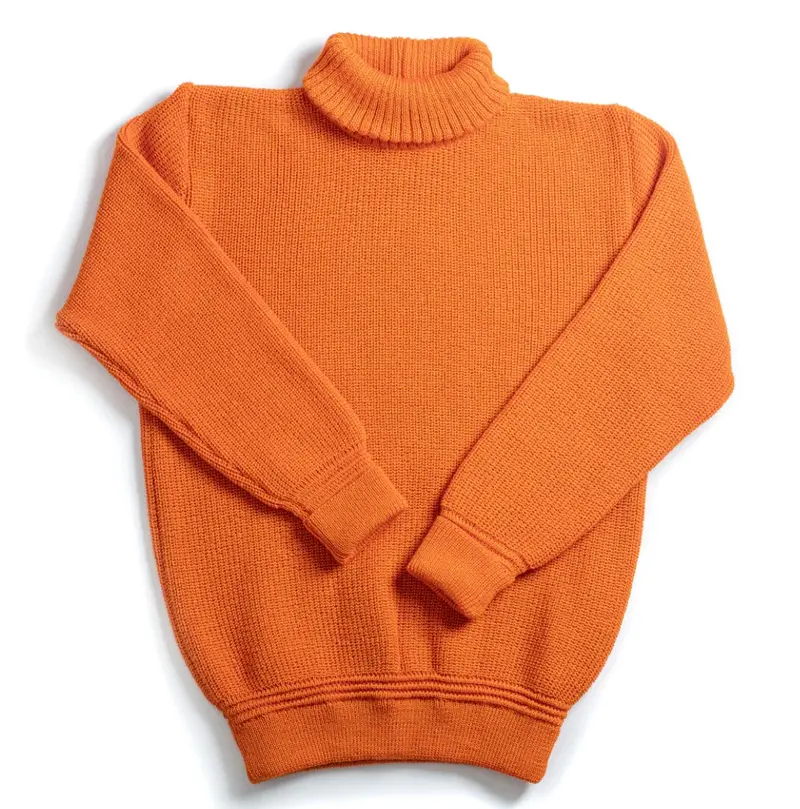 Heimat U-Boat Roll Neck Sweater – Rescue Orange Accent Color 1