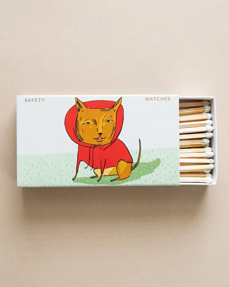 Hoodie Pup Safety Matches – Sydney Hale Illustrated 1