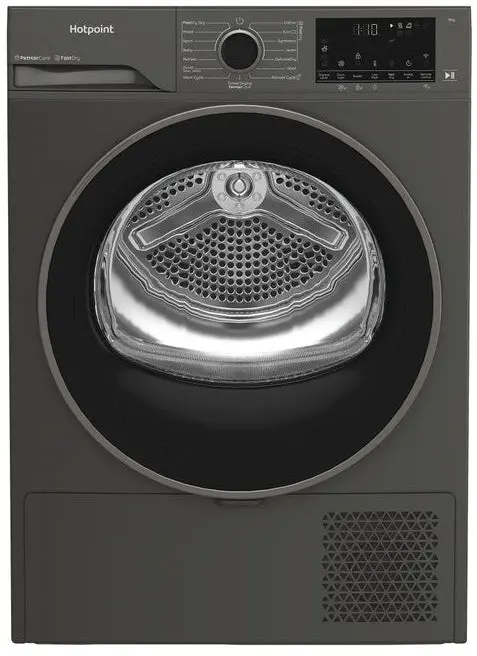 Hotpoint Chd94Mgbsuk 9Kg Grey Heat Pump Dryer – Fastdry Technology – Energy A+++ Rated 1