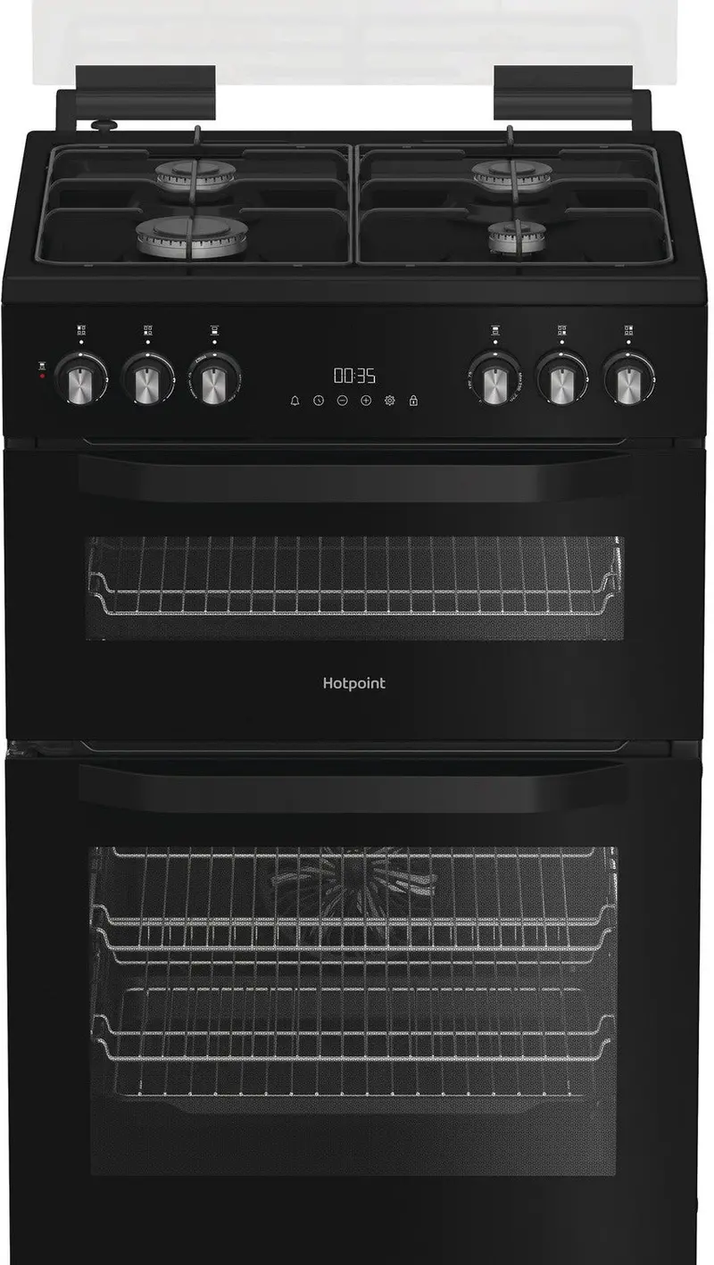 Hotpoint Hdd6Gdc2B1 60Cm Black Dual Fuel Cooker 1