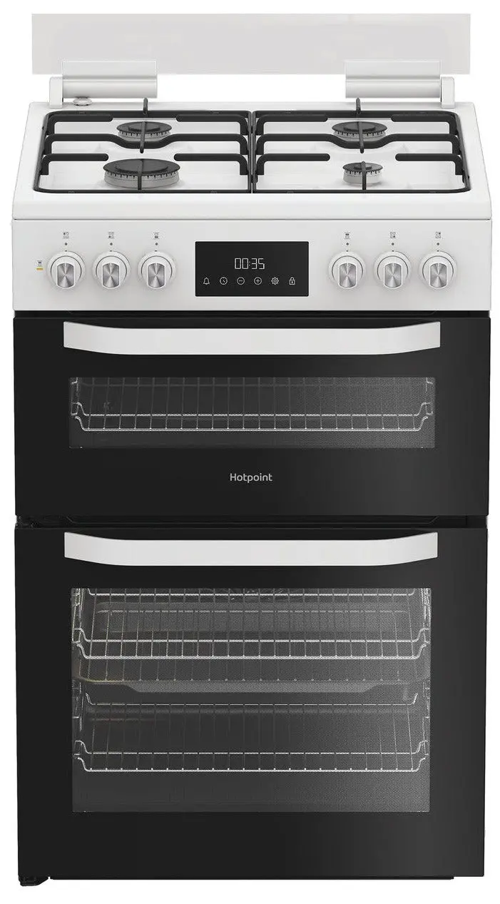 Hotpoint Hdd6Gdc2W 60Cm White Dual Fuel Cooker 1