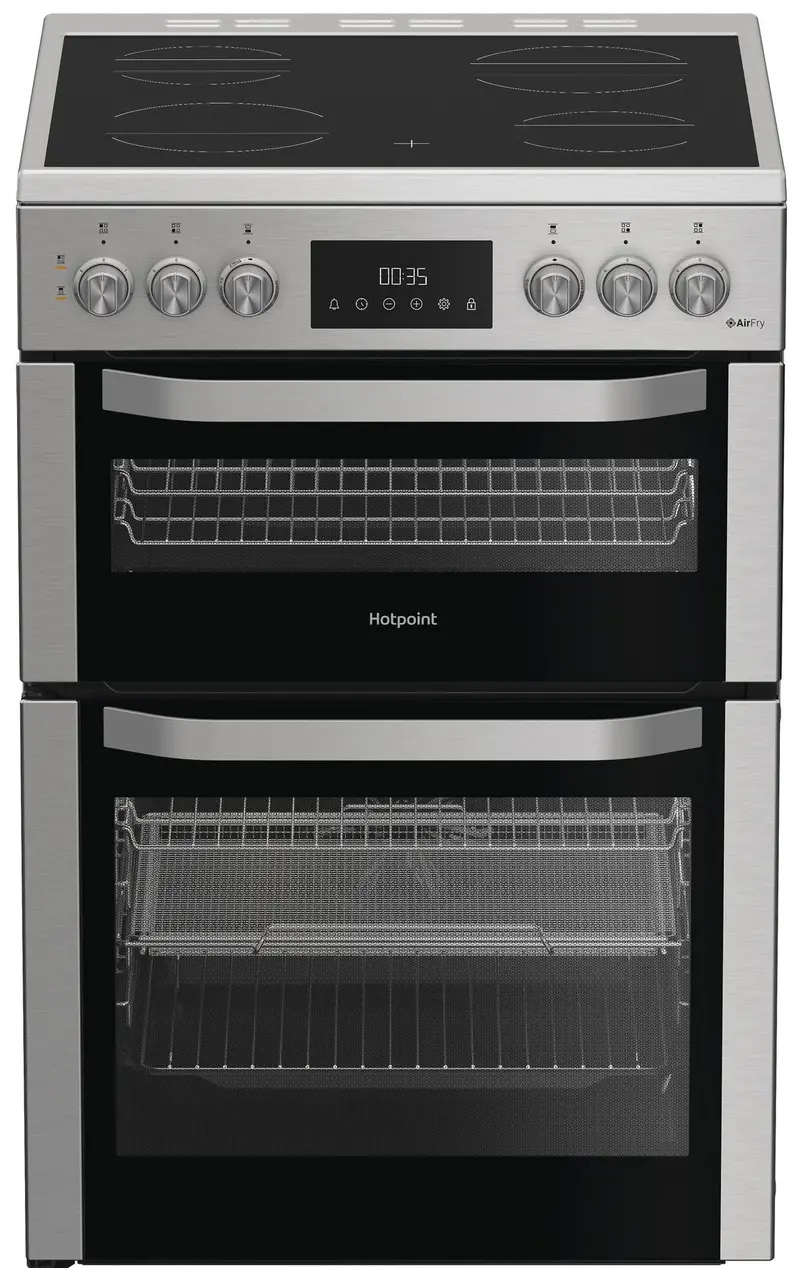 Hotpoint Hde6Vdcax 60Cm Stainless Steel Electric Cooker With Ceramic Hob 1